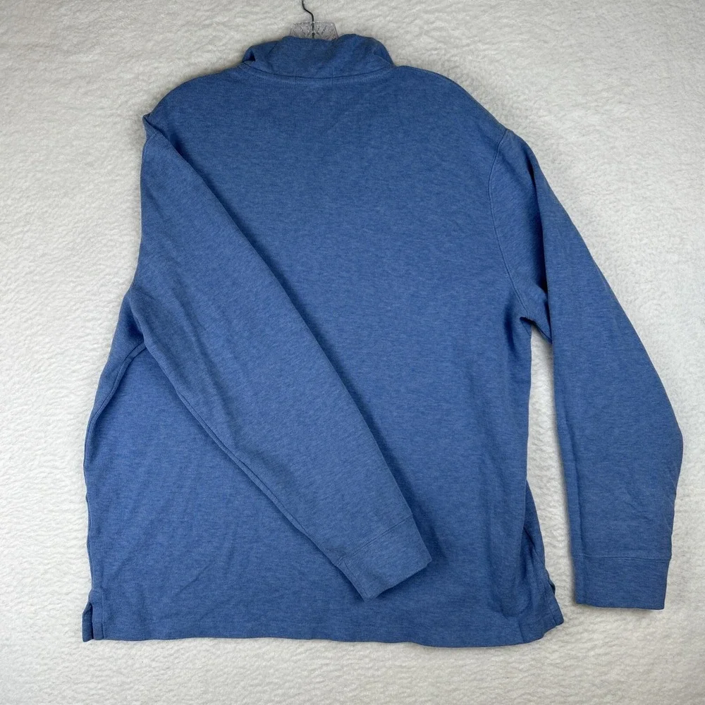 Polo Ralph Lauren Estate Rib 1/4‎ Zip Pullover Sweater Blue Men's Size XL